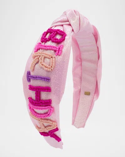 Bari Lynn Kids' Girl's Happy Birthday Headband In Pink