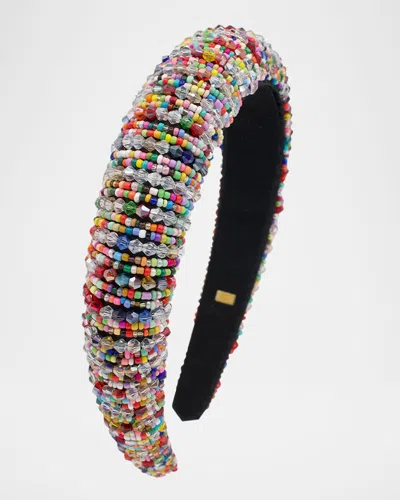Bari Lynn Kids' Girl's Micro Beaded Headband In Multi