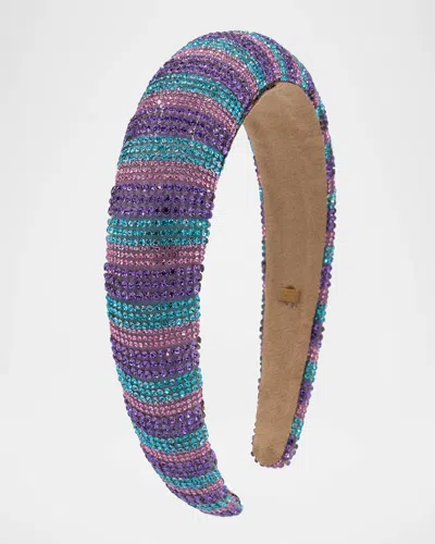 Bari Lynn Kids' Girl's Puffy Crystal Headband In Blue