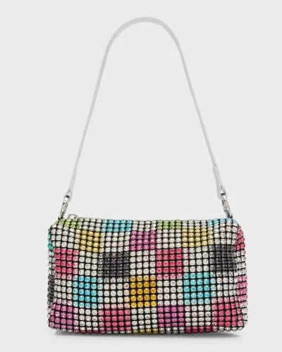 Bari Lynn Girl's Rainbow Checkered Jeweled Bag In Muliti