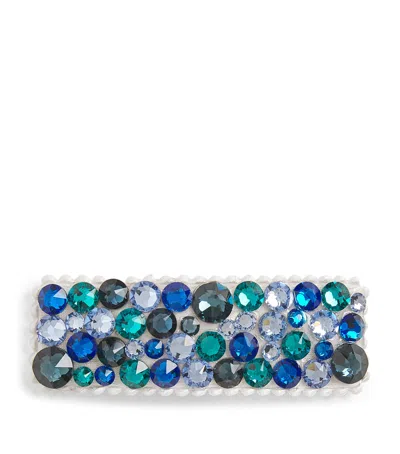 Bari Lynn Kids' Satin Crystal-embellished Hairclip In Blue