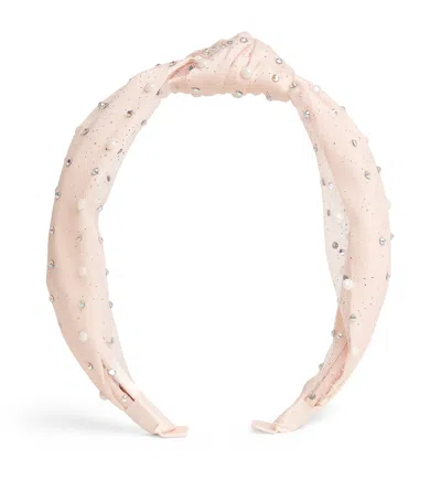Bari Lynn Kids' Tulle Embellished Headband In Pink