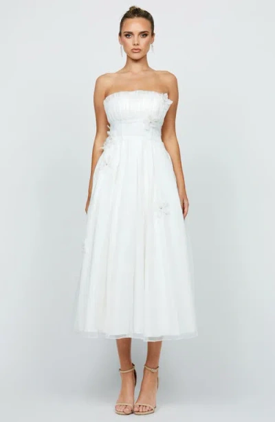 Bariano Alayah Strapless Midi In White