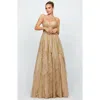 Bariano Brylee Glitter Ball Gown