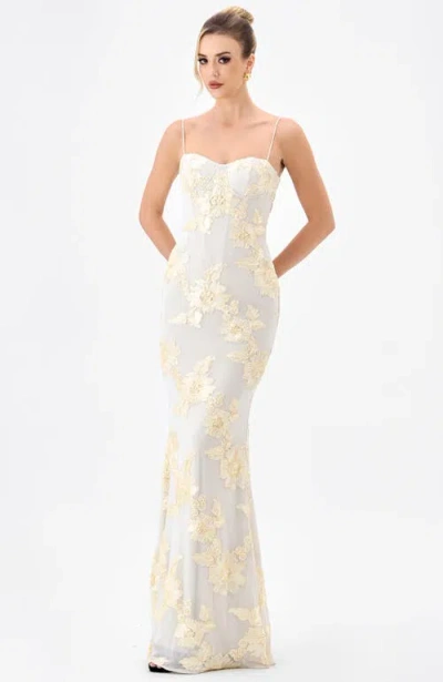 Bariano Cindy Lace Up Maxi In White