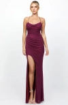 Bariano Fenella Strappy Back Maxi In Burgundy