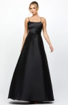 Bariano Florence A-line Gown In Black
