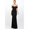 Bariano Maryam Off Shoulder Gown In Black