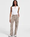 Bariii Bar Iii Women's Cheetah Print Cargo Jeans, Exclusively At Macy's In Clara Cheetah A