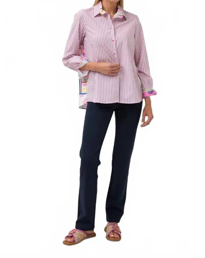 Bariloche Lorica Stripe Blouse In Rosa In Pink