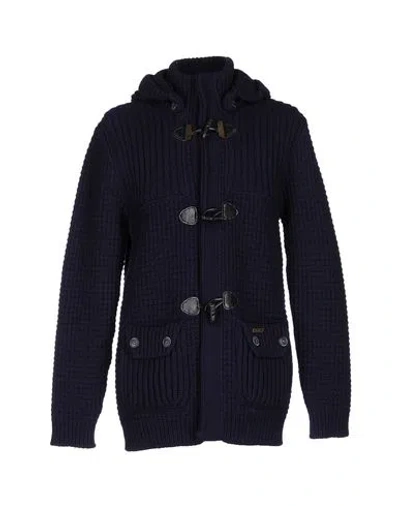 Bark Man Cardigan Midnight Blue Size L Wool, Nylon