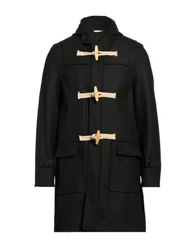 BARK BARK MAN COAT BLACK SIZE M WOOL, POLYESTER, POLYAMIDE