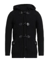 Bark Man Coat Black Size Xl Wool, Polyamide In Black