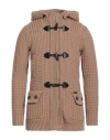 Bark Man Coat Camel Size Xl Wool, Polyamide In Nude