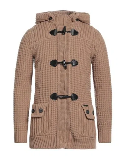 Bark Man Coat Camel Size Xl Wool, Polyamide In Nude