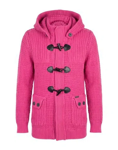 Bark Man Coat Fuchsia Size S Wool, Polyamide In Pink