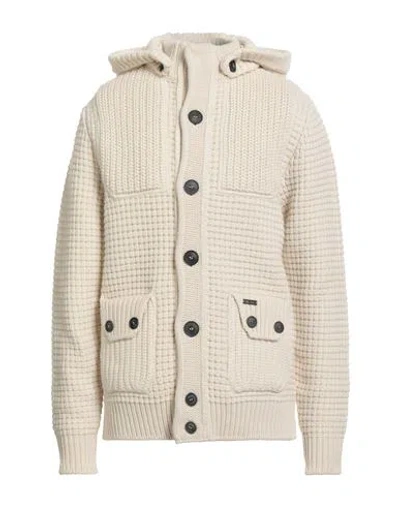 Bark Man Coat Ivory Size L Wool, Polyamide In Neutral