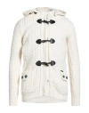 Bark Man Coat Ivory Size S Wool, Polyamide In Neutral