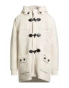 Bark Man Coat Ivory Size Xxs Wool, Polyamide In Neutral
