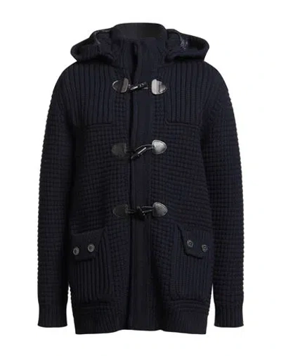 Bark Man Coat Navy Size Xxl Wool, Polyamide In Black