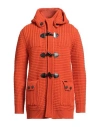 Bark Man Coat Orange Size M Wool, Polyamide