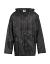 Bark Man Overcoat & Trench Coat Charcoal Size L Polyamide, Polyurethane In Black