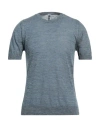 Bark Man Sweater Slate Blue Size 38 Linen, Polyester