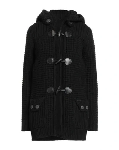 Bark Woman Coat Black Size S Wool, Polyamide