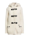 Bark Woman Coat Ivory Size Xxs Wool, Polyamide In White