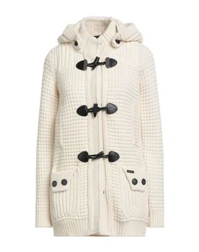 Bark Woman Coat Ivory Size Xxs Wool, Polyamide In White