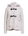 Bark Woman Coat Light Grey Size L Wool, Polyamide In Gray