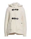 Bark Woman Coat Off White Size L Wool, Polyamide