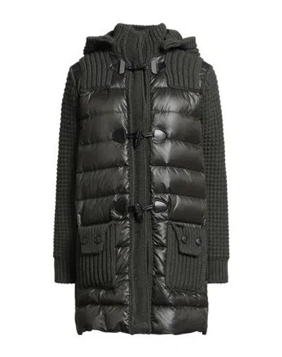 Bark Woman Puffer Military Green Size S Polyester, Wool, Polyamide