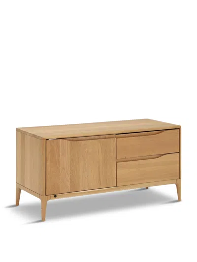 Barker And Stonehouse Romana Oak Wood Tv Unit In Neutral