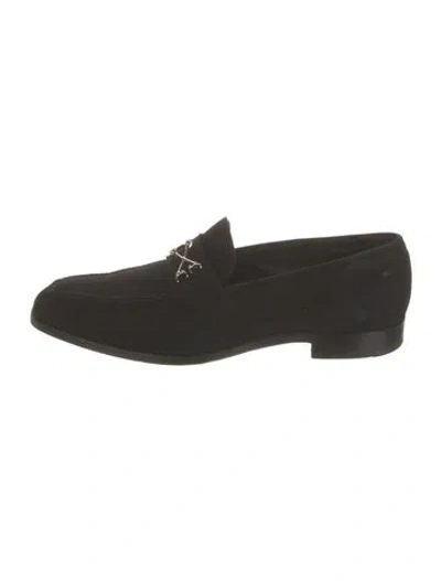 Pre-owned Barker Black Suede Loafers In Black