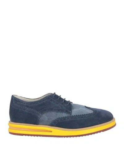 Barleycorn Man Lace-up Shoes Blue Size 11.5 Leather, Textile Fibers