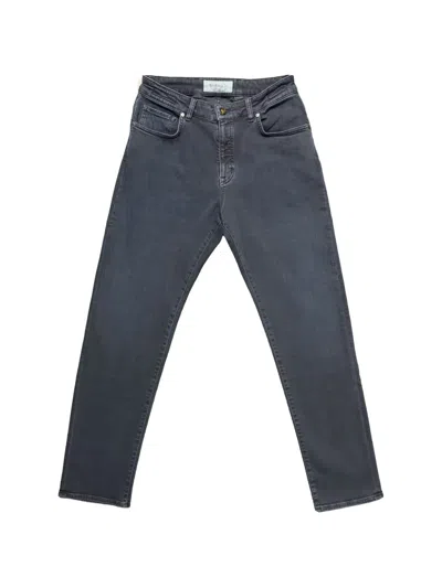 Barmas Cotton Slim-fit Tapered-leg Jeans In Gray
