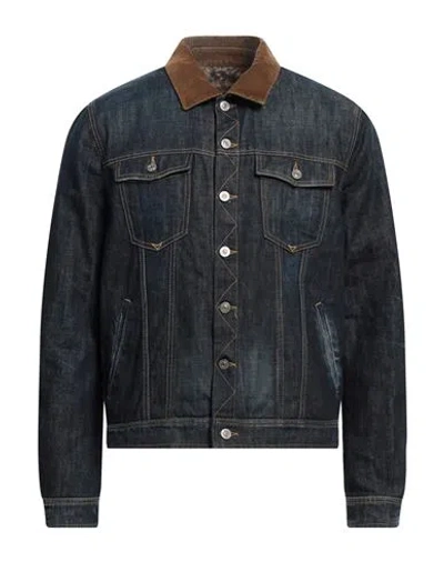 Barmas Man Denim Outerwear Blue Size Xl Cotton