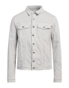 Barmas Man Denim Outerwear Light Grey Size Xxl Cotton, Elastane In Grey
