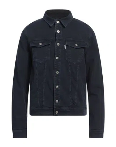Barmas Man Denim Outerwear Navy Size Xxl Cotton, Elastane