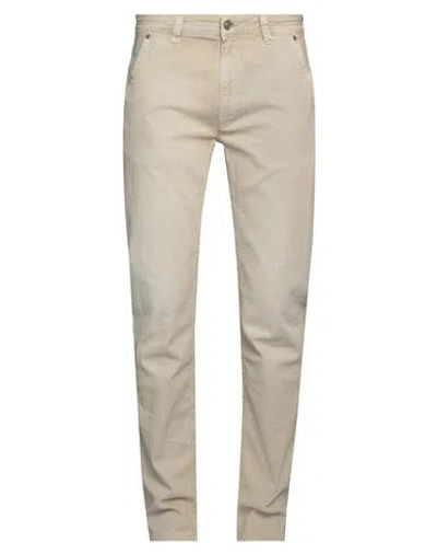 BARMAS BARMAS MAN JEANS BEIGE SIZE 33 COTTON, ELASTANE