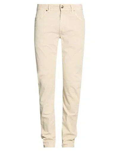 Barmas Man Jeans Beige Size 35 Cotton, Linen, Elastane In Neutral