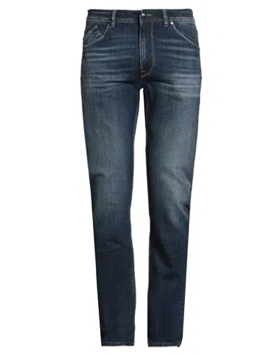 Barmas Man Jeans Blue Size 35 Cotton, Elastane