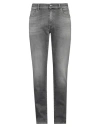 Barmas Man Jeans Grey Size 34 Cotton, Textile Fibers, Elastomultiester, Elastane In Grey