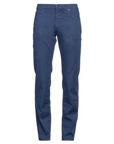 Barmas Man Jeans Navy Size 35 Cotton, Lyocell, Elastane