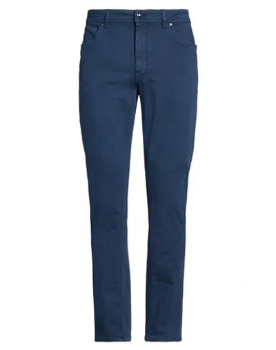 Barmas Man Jeans Navy Size 40 Cotton, Polyester, Elastane In Blue
