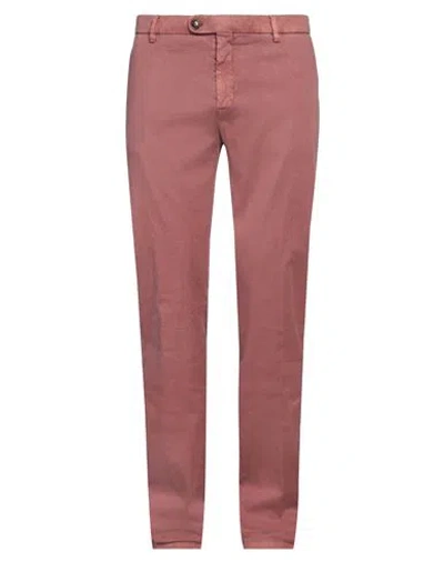 Barmas Man Pants Antique Rose Size 31 Linen, Cotton, Elastane In Pink