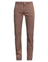 Barmas Man Pants Brown Size 35 Linen, Cotton, Elastane In Brown