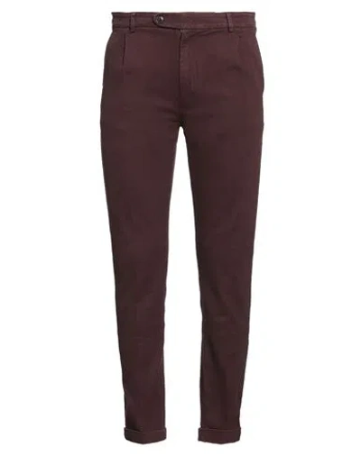 Barmas Man Pants Chocolate Brown Size 34 Cotton, Elastane