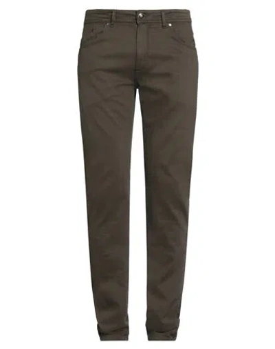 BARMAS BARMAS MAN PANTS DARK GREEN SIZE 34 COTTON, CASHMERE, ELASTANE